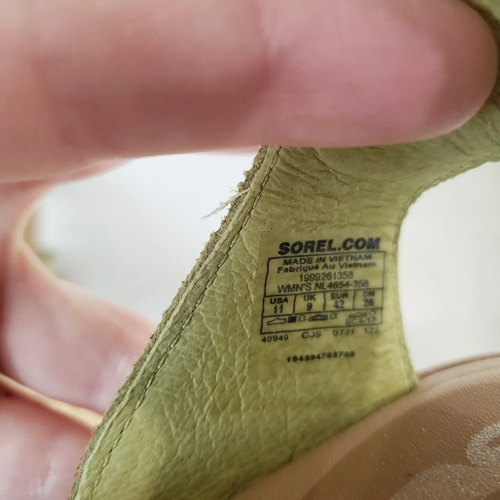Sorel Women's Ella Green Sandal Size 11 - Picture 9 of 9